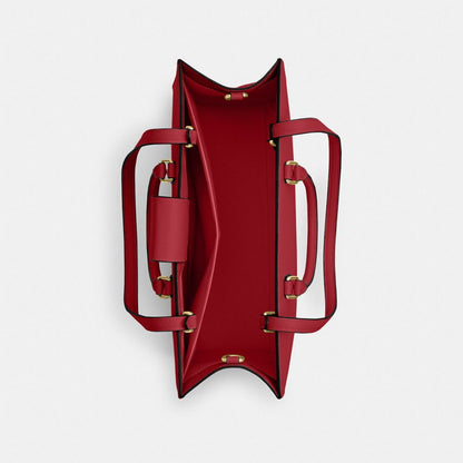 Coach Maggie Tote Bag Gold True Red