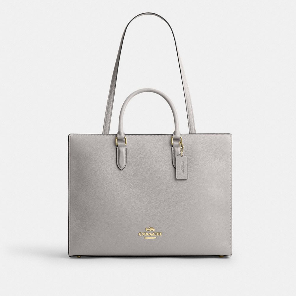 Coach Maggie Tote Bag Gold Dove Grey