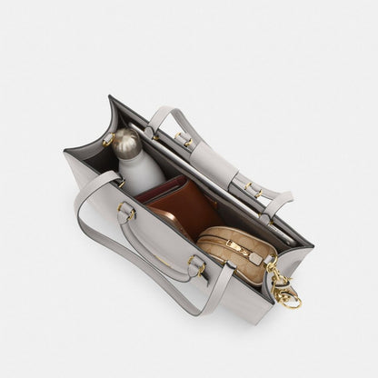 Coach Maggie Tote Bag Gold Dove Grey