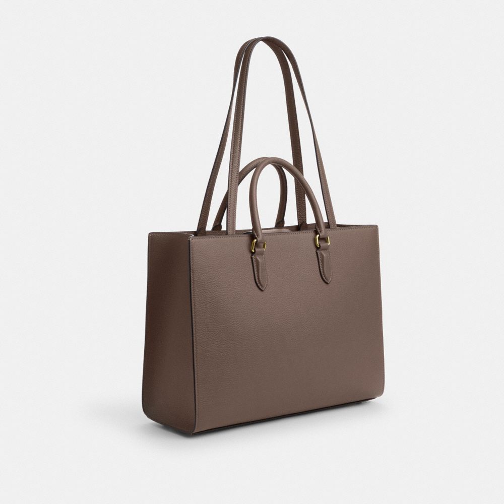 Coach Maggie Tote Bag Gold Dark Stone