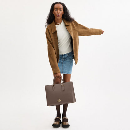 Coach Maggie Tote Bag Gold Dark Stone