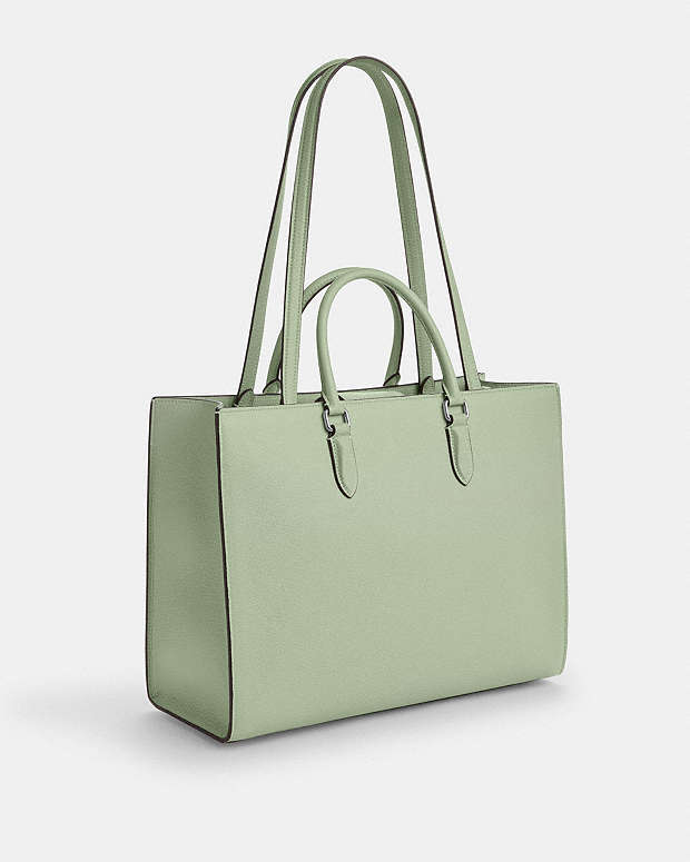 Maggie Tote Bag Pebbled Leather-Sv-Light Pistachio Pebbled Leather-Sv-Light Pistachio