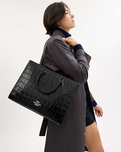 Maggie Tote Bag Silver-Black Silver-Black