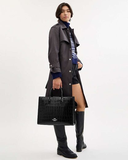 Maggie Tote Bag Silver-Black Silver-Black