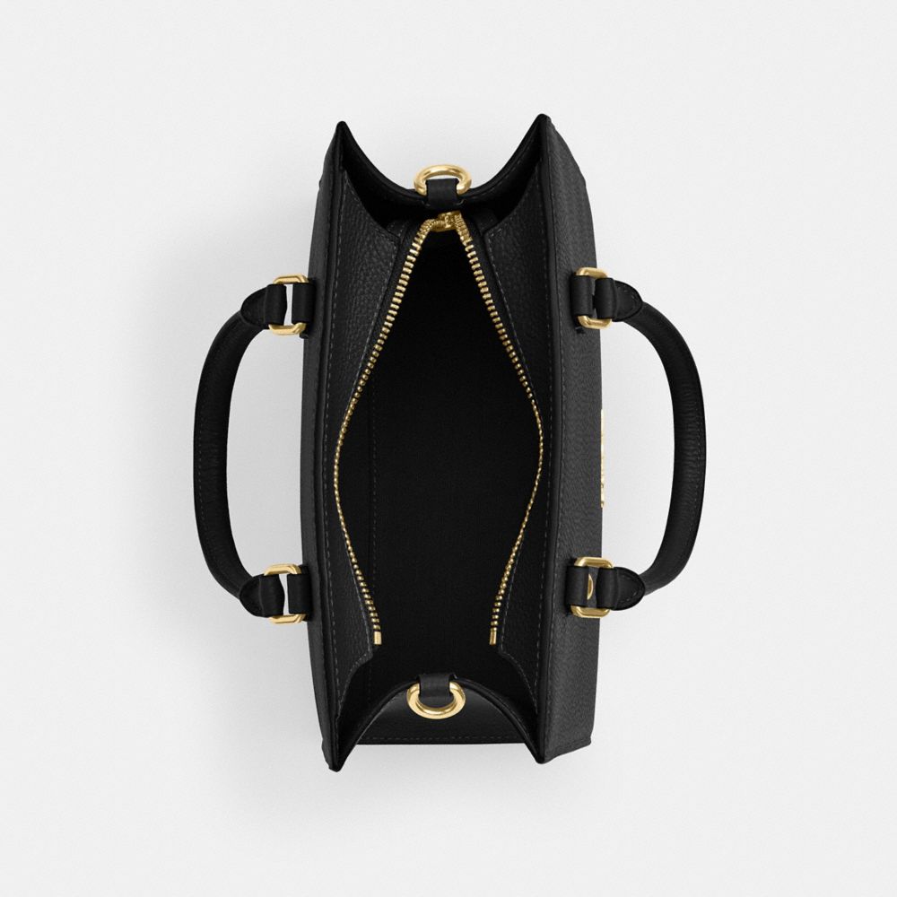 Coach Maggie Small Tote Bag Gold Black