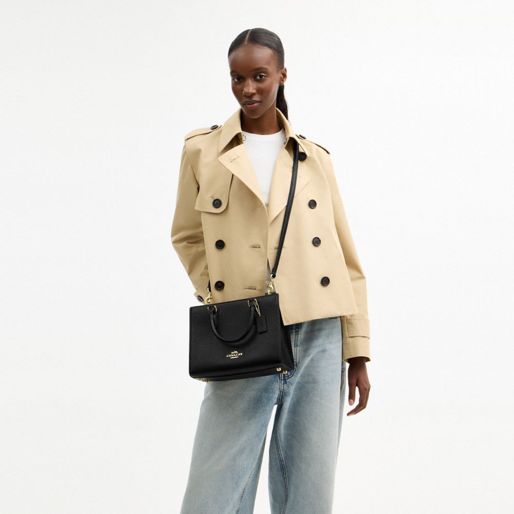 Coach Maggie Small Tote Bag Gold/Black