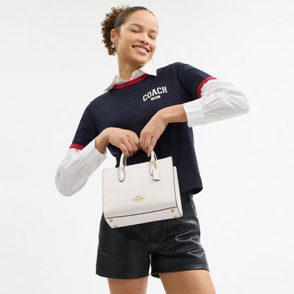 Coach Maggie Small Tote Bag Gold Chalk