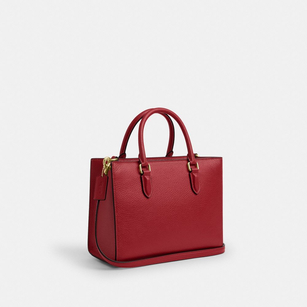 Coach Maggie Small Tote Bag Gold True Red