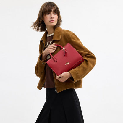 Coach Maggie Small Tote Bag Gold True Red