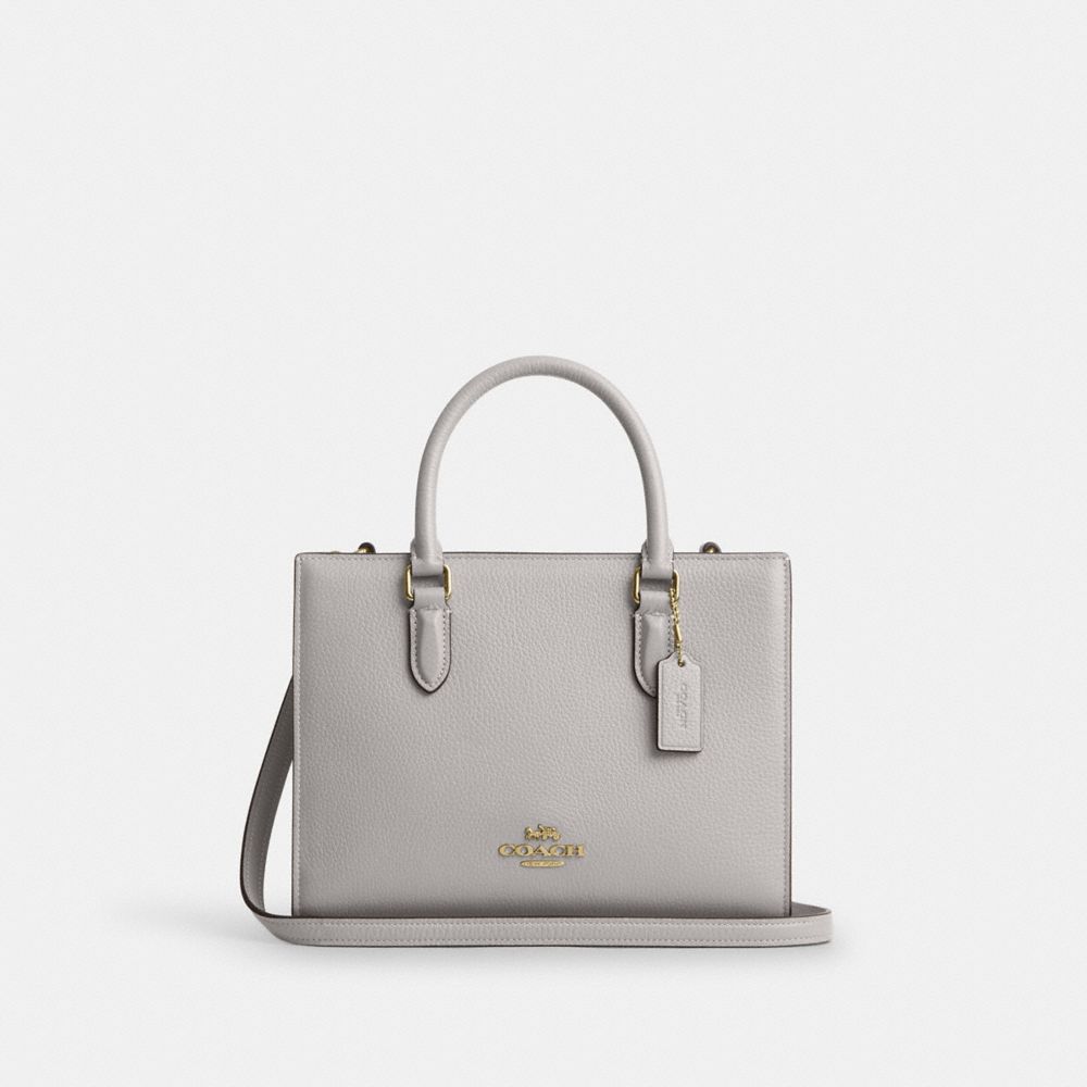 Coach Maggie Small Tote Bag Gold Dove Grey