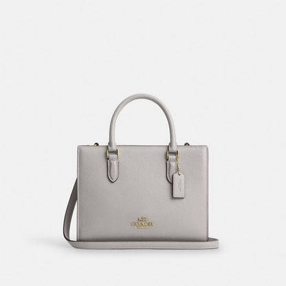 Coach Maggie Small Tote Bag Gold Dove Grey