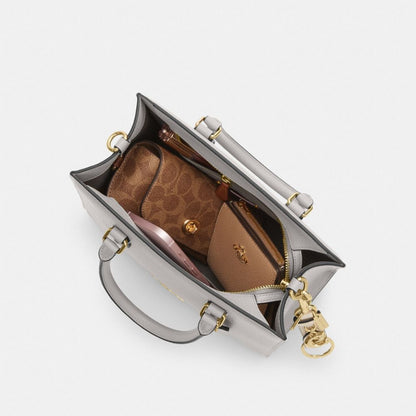 Coach Maggie Small Tote Bag Gold Dove Grey