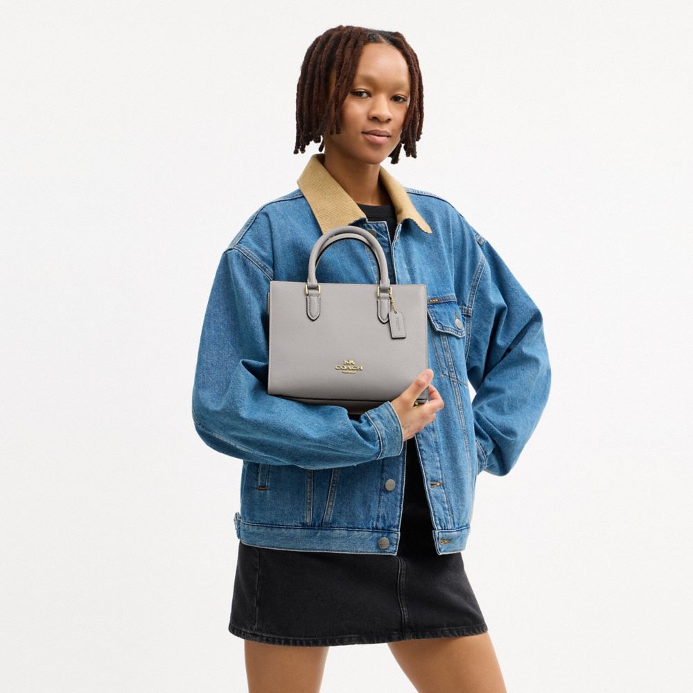 Coach Maggie Small Tote Bag Gold Dove Grey