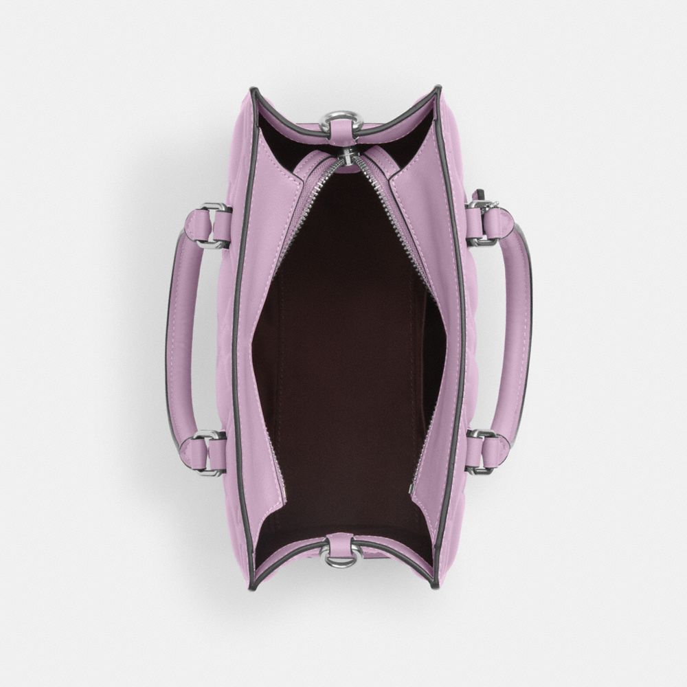 Coach Maggie Small Tote Bag In Signature Leather Silver