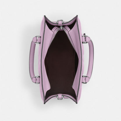 Coach Maggie Small Tote Bag In Signature Leather Silver