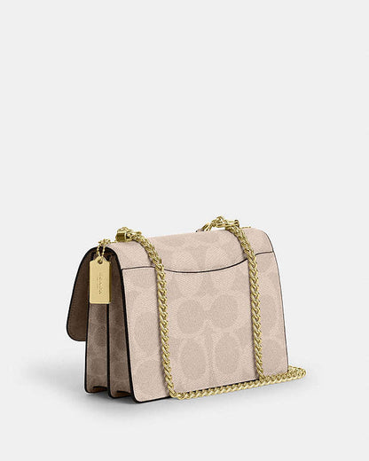 Klare Crossbody Bag In Blocked Signature Canvas Signature Canvas-Gold-Sand-Tan Signature Canvas-Gold-Sand-Tan