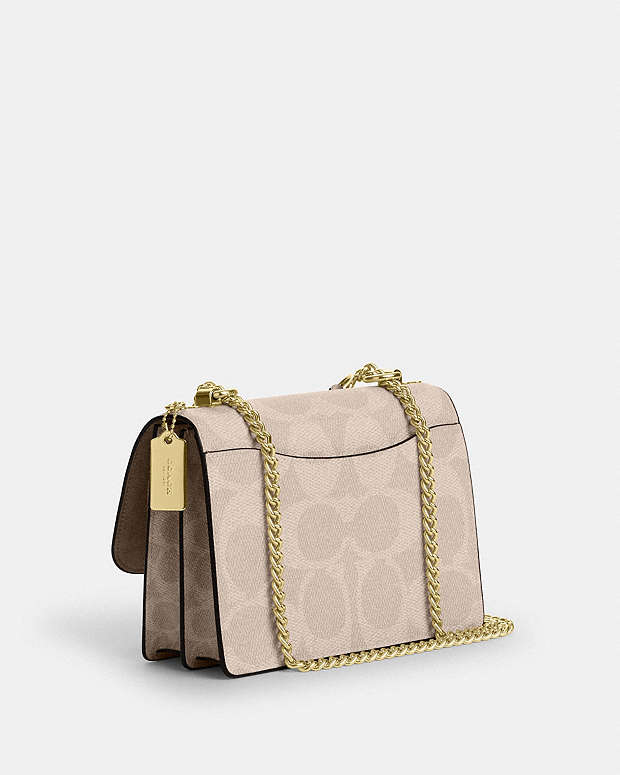 Klare Crossbody Bag In Blocked Signature Canvas Signature Canvas-Gold-Sand-Tan Signature Canvas-Gold-Sand-Tan