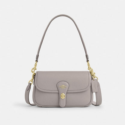 Coach Hadley Shoulder Bag Gold Grey Birch