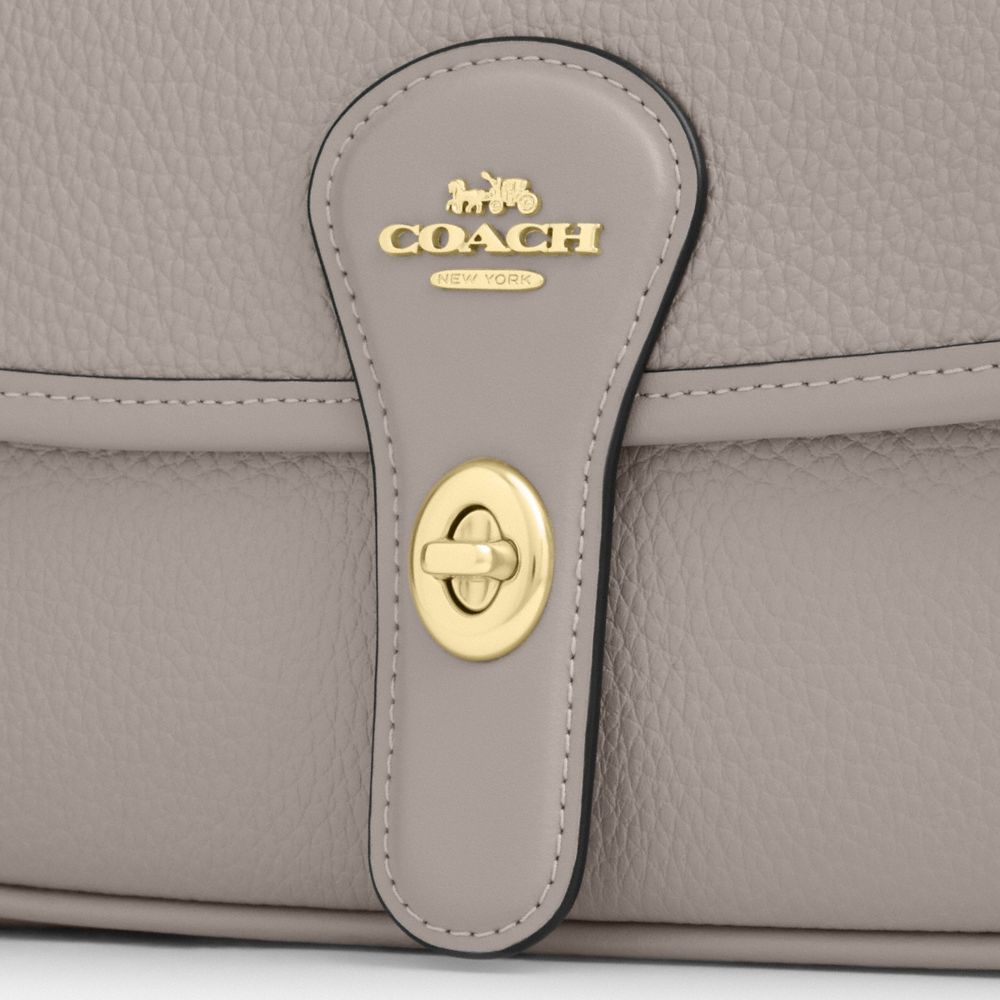 Coach Hadley Shoulder Bag Gold Grey Birch