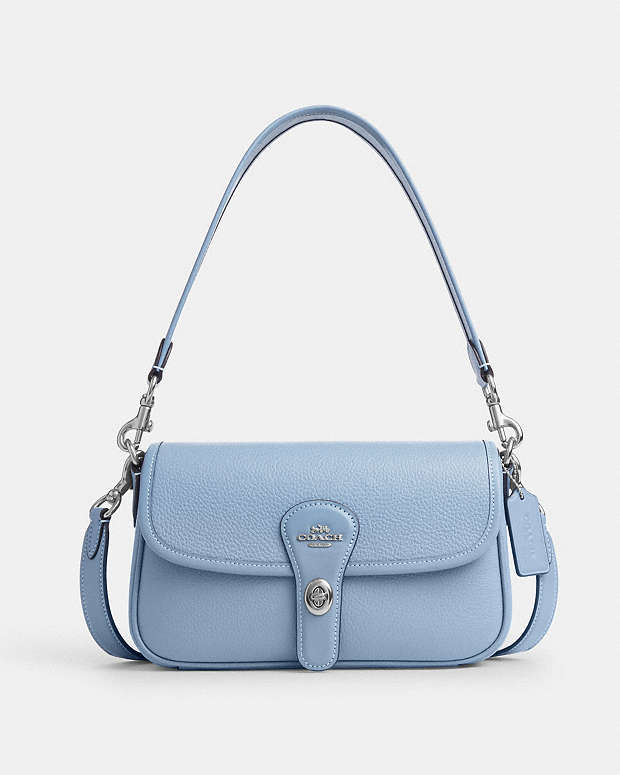 Hadley Shoulder Bag Pebbled Leather-Sv-Bluebell Pebbled Leather-Sv-Bluebell