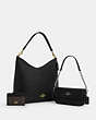 Large Laurel Shoulder Bag & Hailey Flap Bag With Wallet Gold-Dark Stone Gold-Dark Stone