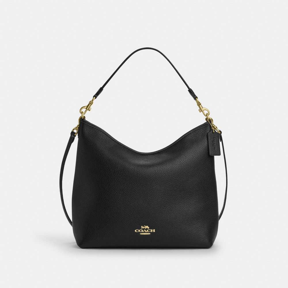Coach Laurel Large Shoulder Bag Gold Black