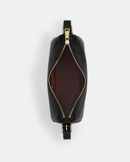 Kailey Shoulder Bag Pebbled Leather-Gold-Black Pebbled Leather-Gold-Black