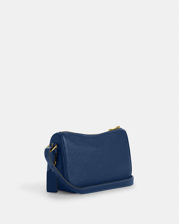 Kailey Shoulder Bag Pebbled Leather-Gold-Deep Blue Pebbled Leather-Gold-Deep Blue