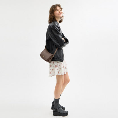Kailey Shoulder Bag Pebbled Leather-Gold-Dark Stone Pebbled Leather-Gold-Dark Stone