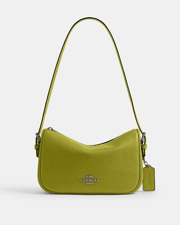 Kailey Shoulder Bag Pebbled Leather-Qb-Bright Olive Pebbled Leather-Qb-Bright Olive