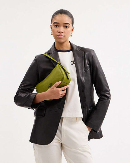 Kailey Shoulder Bag Pebbled Leather-Qb-Bright Olive Pebbled Leather-Qb-Bright Olive