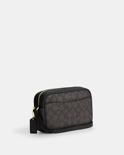 Mini Jamie Camera Bag In Signature Canvas Signature Canvas-Gold-Walnut-Black Signature Canvas-Gold-Walnut-Black
