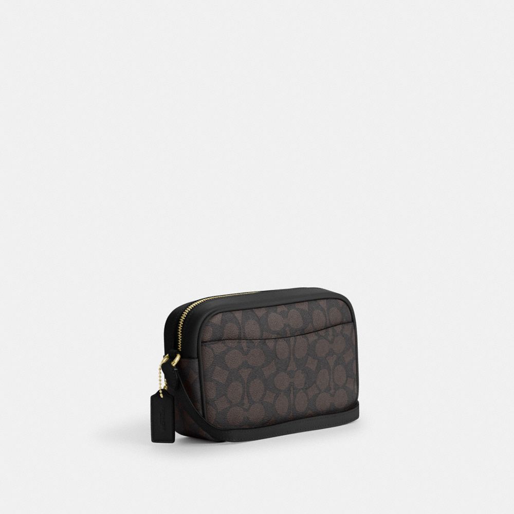 Mini Jamie Camera Bag In Signature Canvas Signature Canvas-Gold-Walnut-Black Signature Canvas-Gold-Walnut-Black