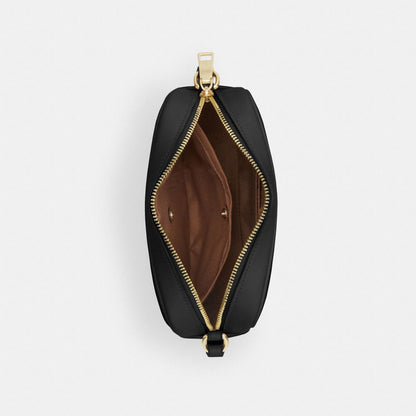 Coach Mini Jamie Camera Bag In Signature Canvas Gold Walnut Black