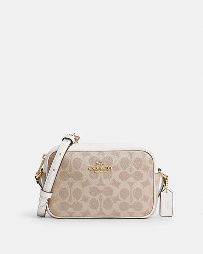 Mini Jamie Camera Bag In Signature Canvas Signature Canvas-Gold-Sand-Chalk Signature Canvas-Gold-Sand-Chalk