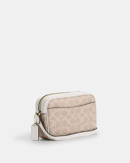 Mini Jamie Camera Bag In Signature Canvas Signature Canvas-Gold-Sand-Chalk Signature Canvas-Gold-Sand-Chalk