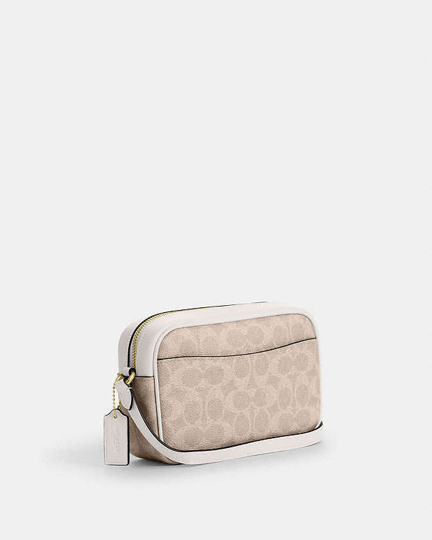 Mini Jamie Camera Bag In Signature Canvas Signature Canvas-Gold-Sand-Chalk Signature Canvas-Gold-Sand-Chalk