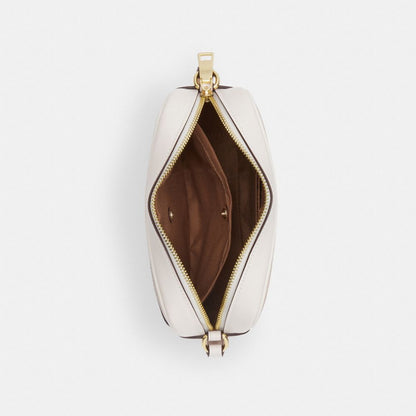 Coach Mini Jamie Camera Bag In Signature Canvas Gold Sand Chalk