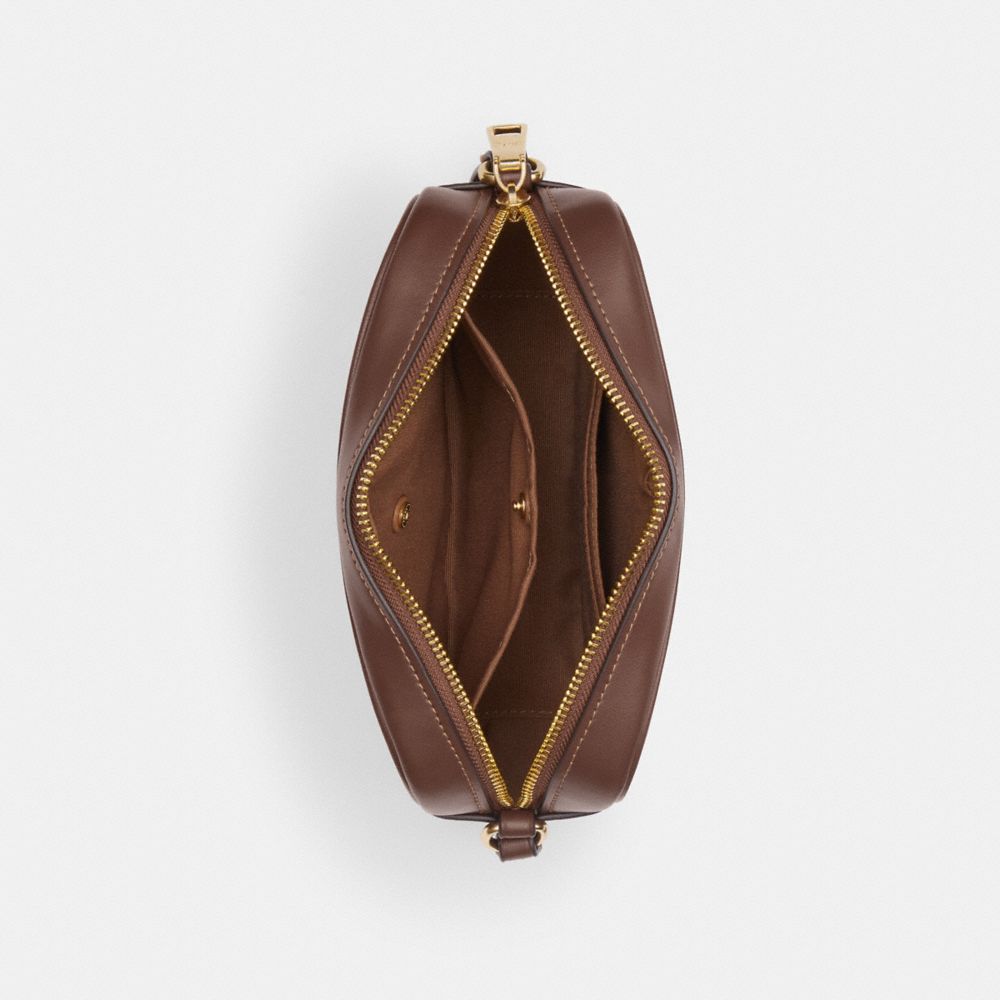 Coach Mini Jamie Camera Bag In Signature Canvas Gold Tan Brown