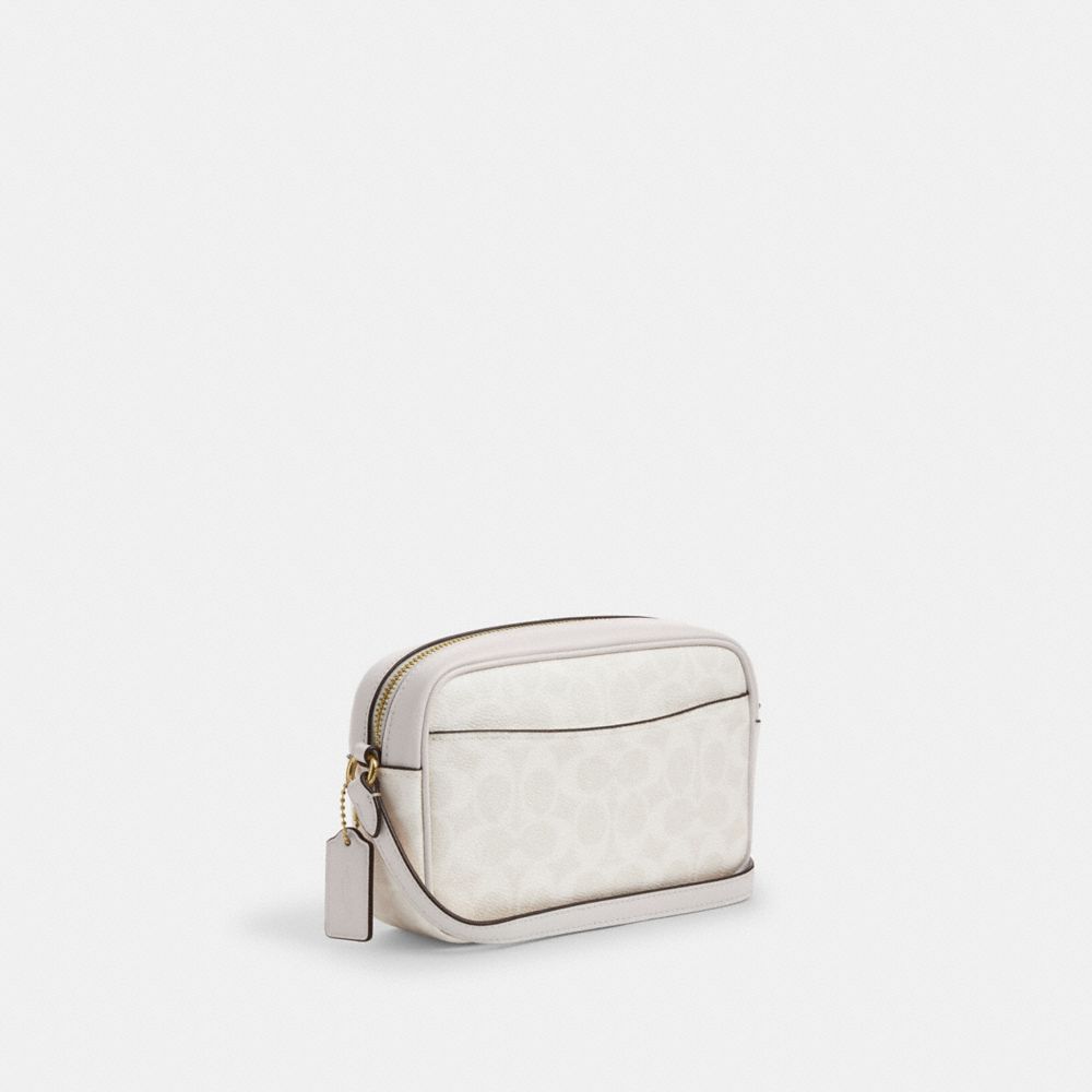 Coach Mini Jamie Camera Bag In Signature Canvas Gold White Chalk