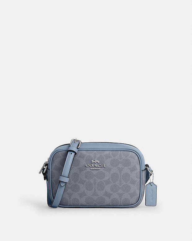 Mini Jamie Camera Bag In Signature Canvas Signature Canvas-Silver-Chambray Signature Canvas-Silver-Chambray