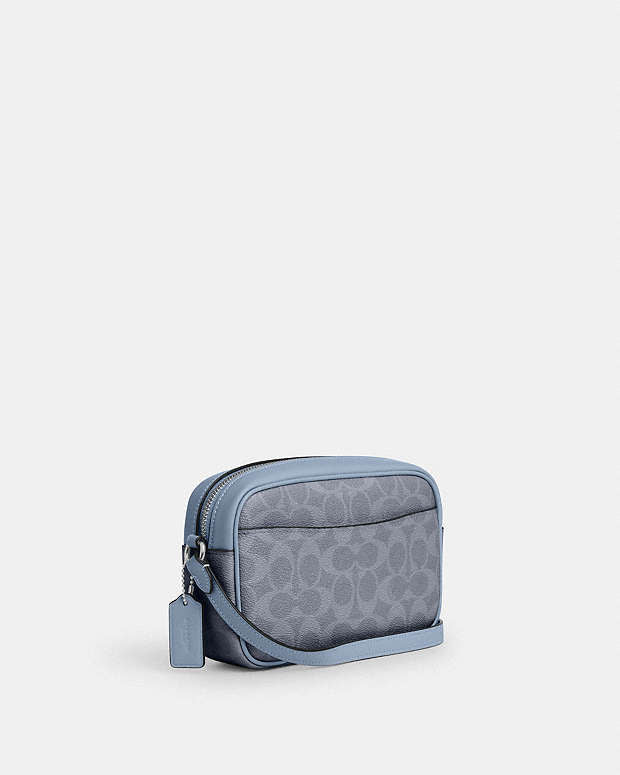 Mini Jamie Camera Bag In Signature Canvas Signature Canvas-Silver-Chambray Signature Canvas-Silver-Chambray