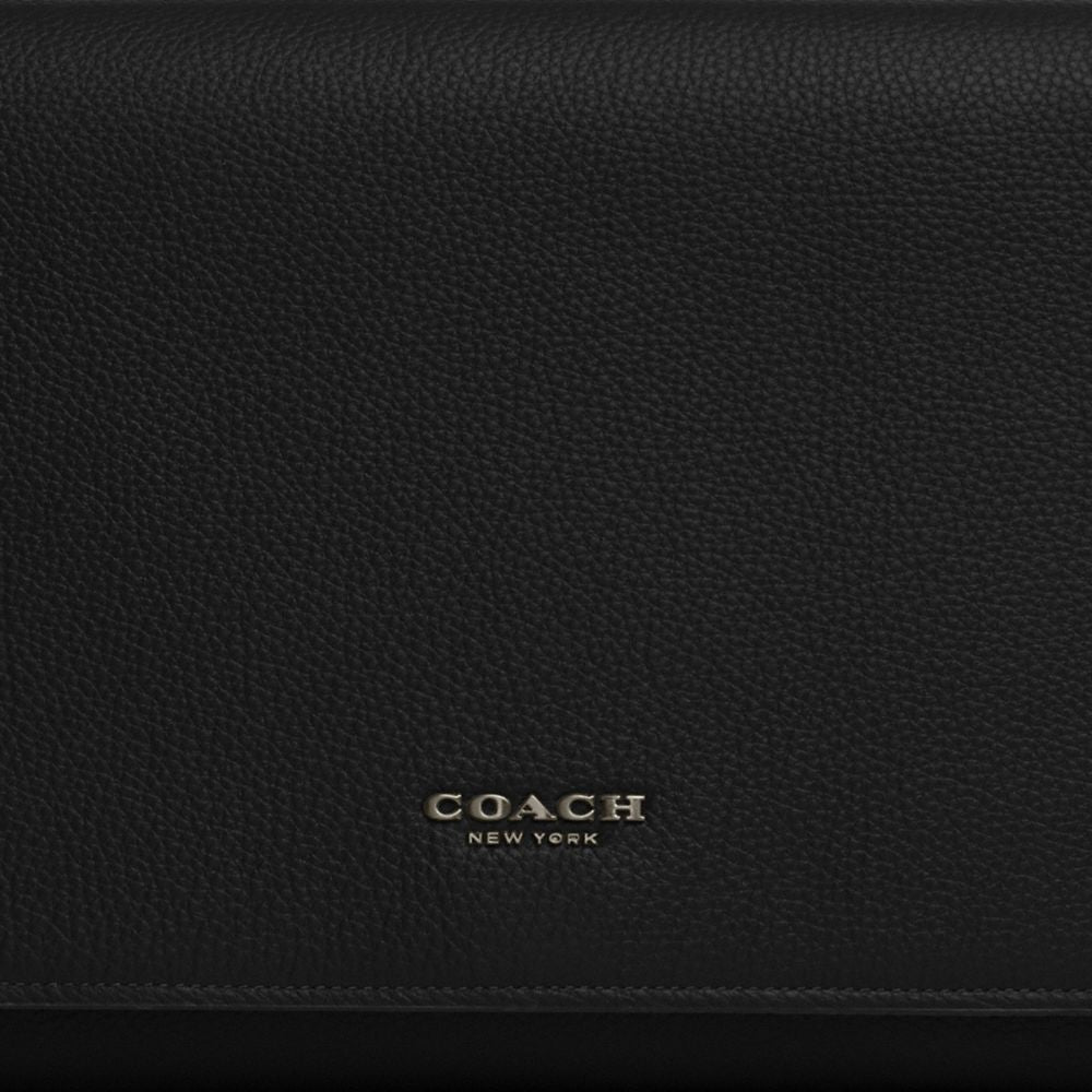 Coach Caleb Messenger Bag Gunmetal Black