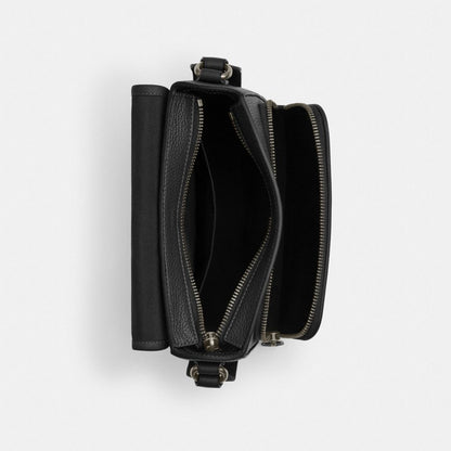 Coach Sullivan Flap Crossbody Bag Gunmetal Black