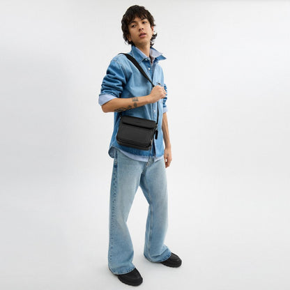 Coach Sullivan Flap Crossbody Bag Gunmetal Black