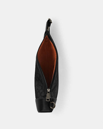 Dominic Sling Pack In Signature Canvas Signature Canvas-Gunmetal-Charcoal-Black Signature Canvas-Gunmetal-Charcoal-Black