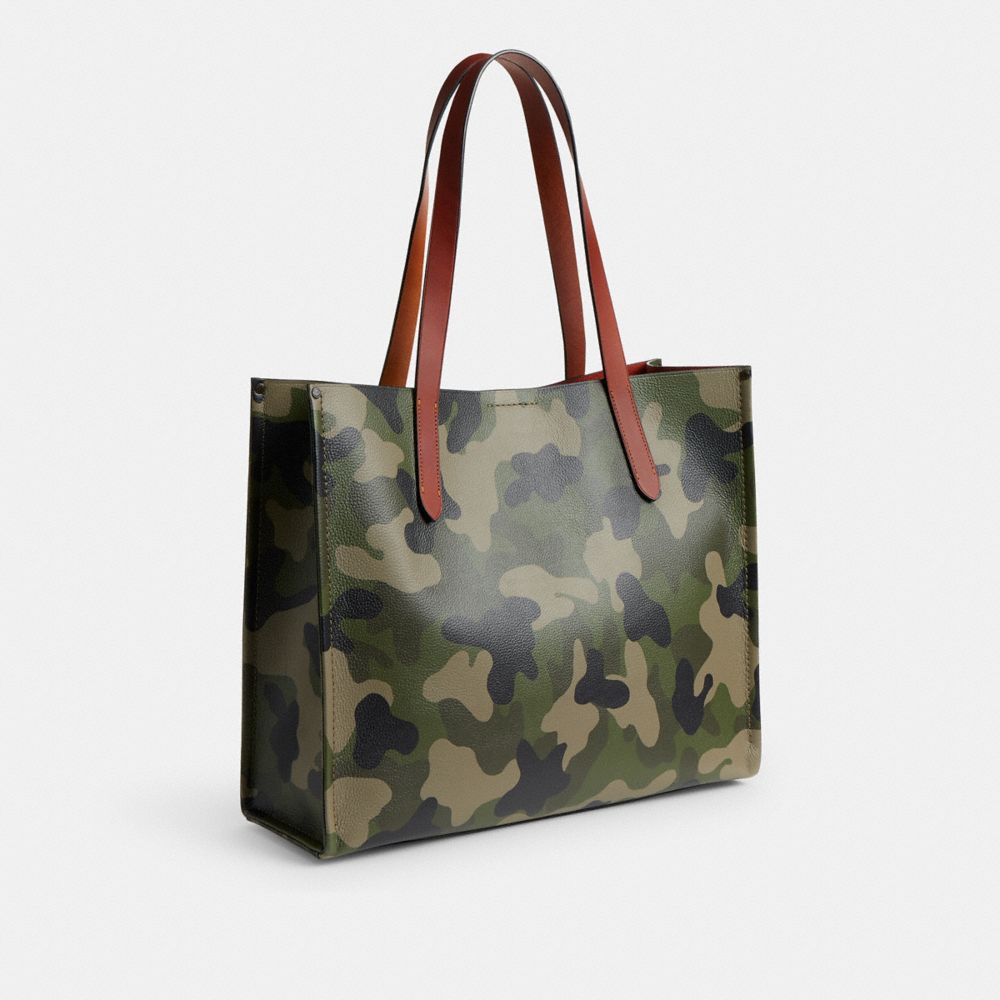 Coach Relay Tote Bag With Camo Print And Coach Graphic Camo