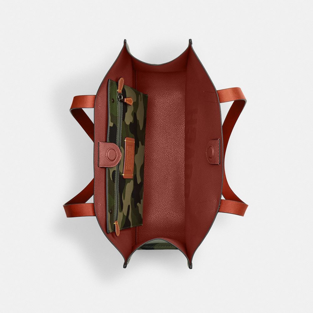 Coach Relay Tote Bag With Camo Print And Coach Graphic Camo