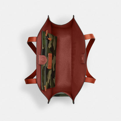 Coach Relay Tote Bag With Camo Print And Coach Graphic Camo