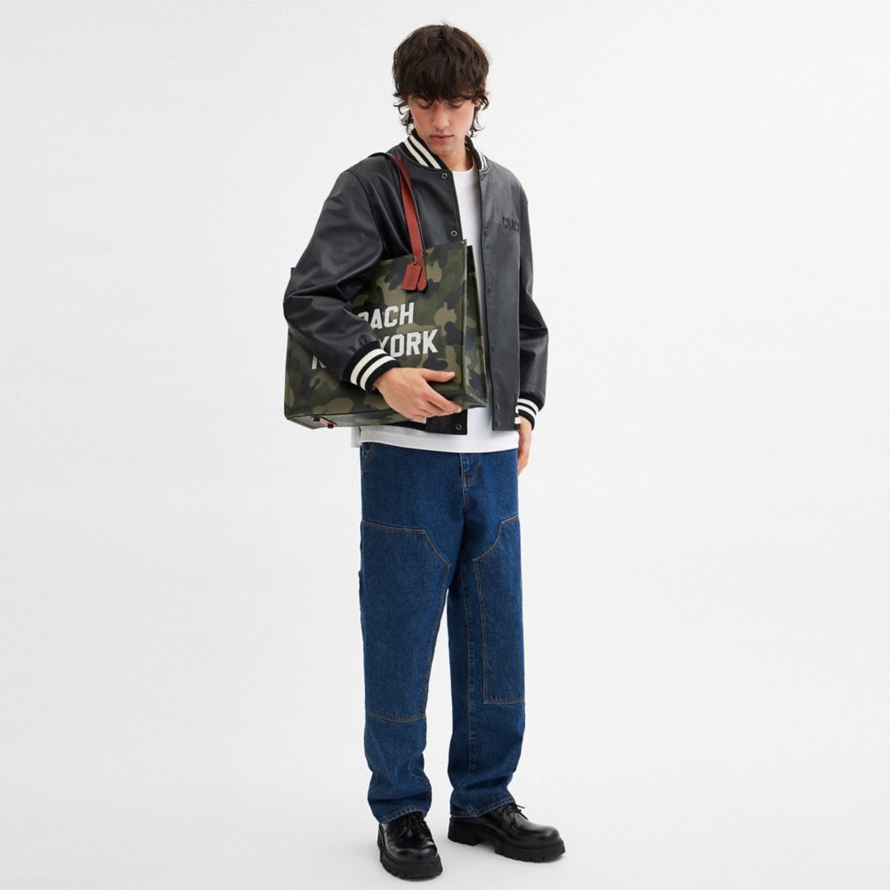 Coach Relay Tote Bag With Camo Print And Coach Graphic Camo